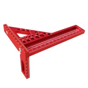 Woodworking Triangle, Aluminum Measuring Ruler - Layout Precision Measuring Tool, Engineer Miter